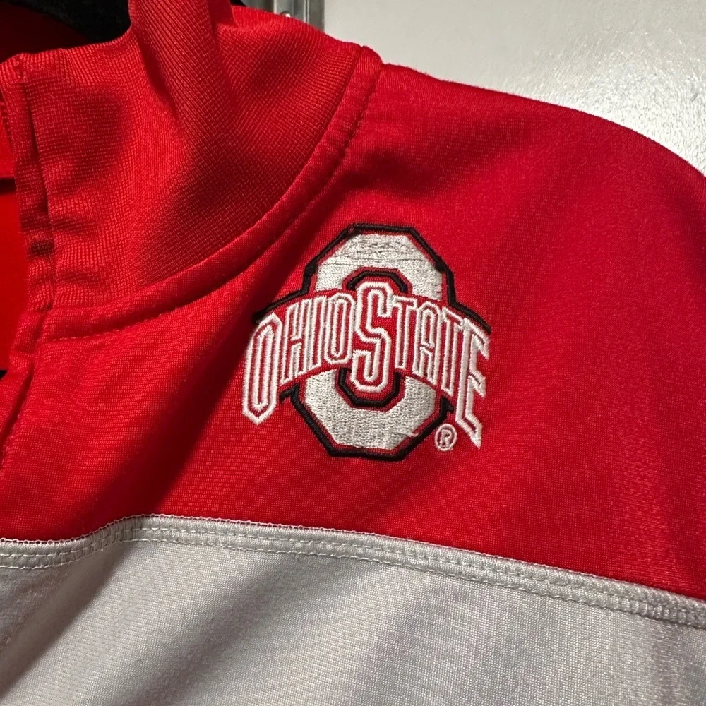 Vintage Nike Mens Sz:XL Full Zip Long Sleeve Red Ohio State Lightweight Jacket. - Picture 7 of 13